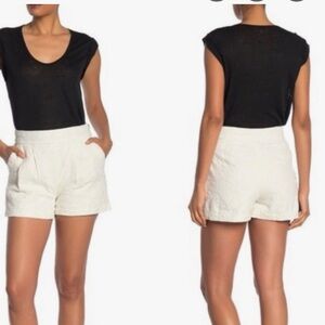 Joie High Waist Cream Shorts